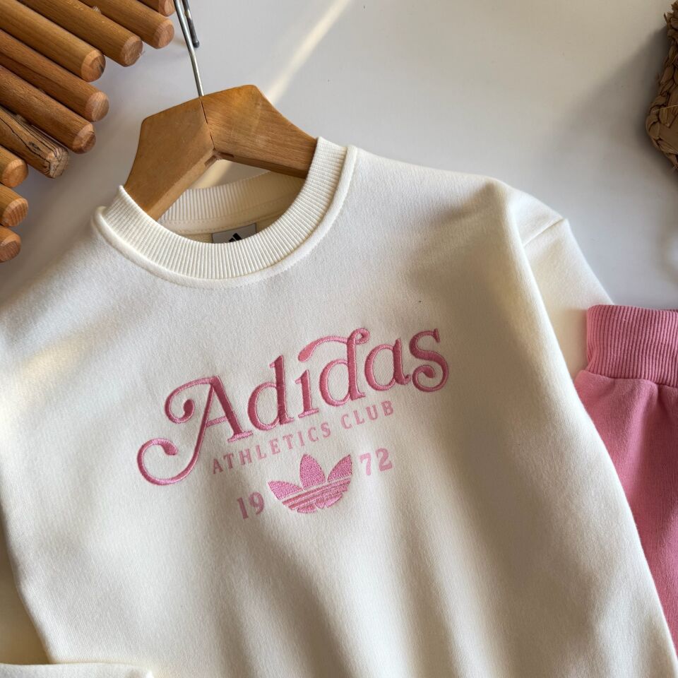 Ads İşlemeli Pembe-Beyaz Takım 7-8 YAŞ