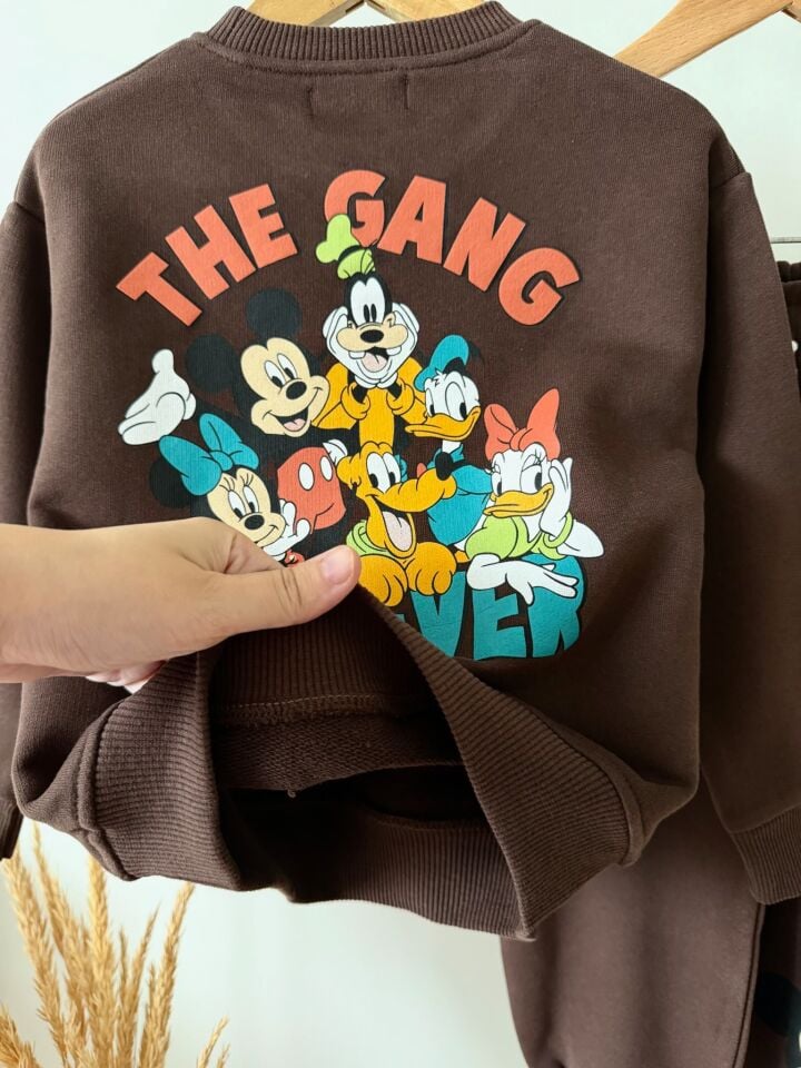 Mickey Baskılı Kahve Takım 7-8 YAŞ