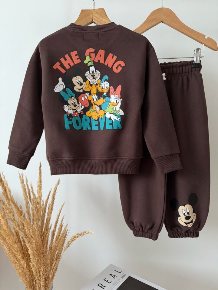 Mickey Baskılı Kahve Takım 7-8 YAŞ