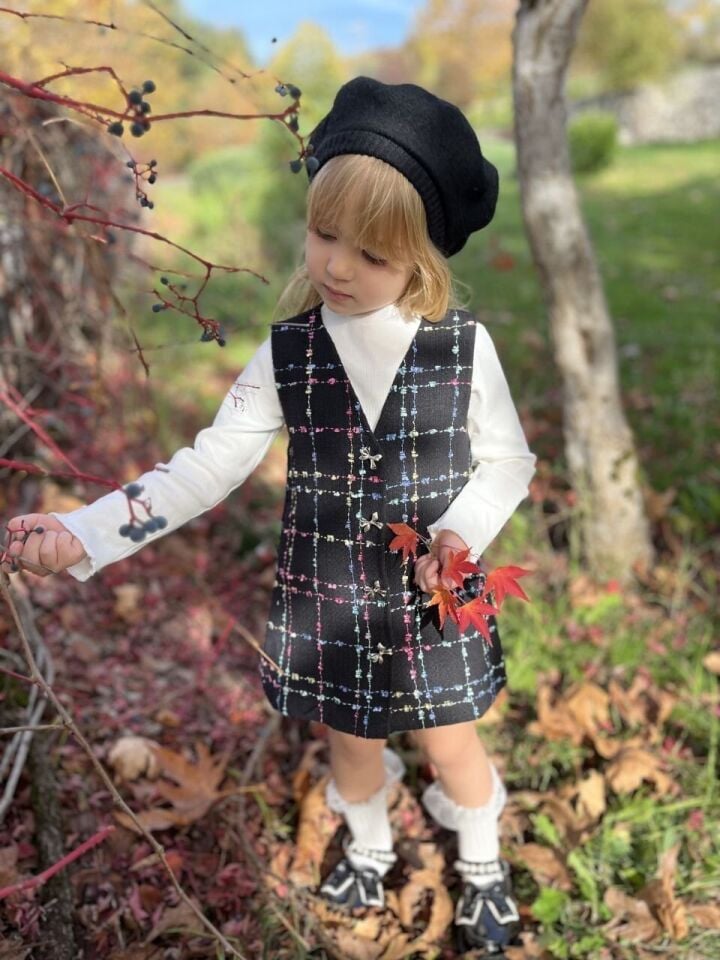 Tüvit Kumaşlı Elbise 5-6 YAŞ