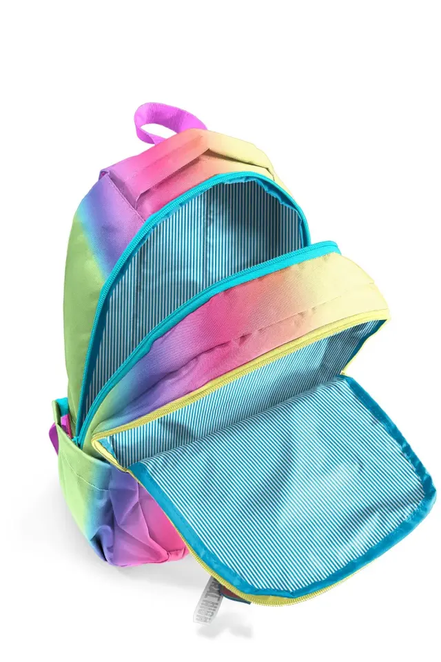 Coral High Kids Renk Geçişli Desenli 3’lü Okul Çanta Seti SET0123668 Adet