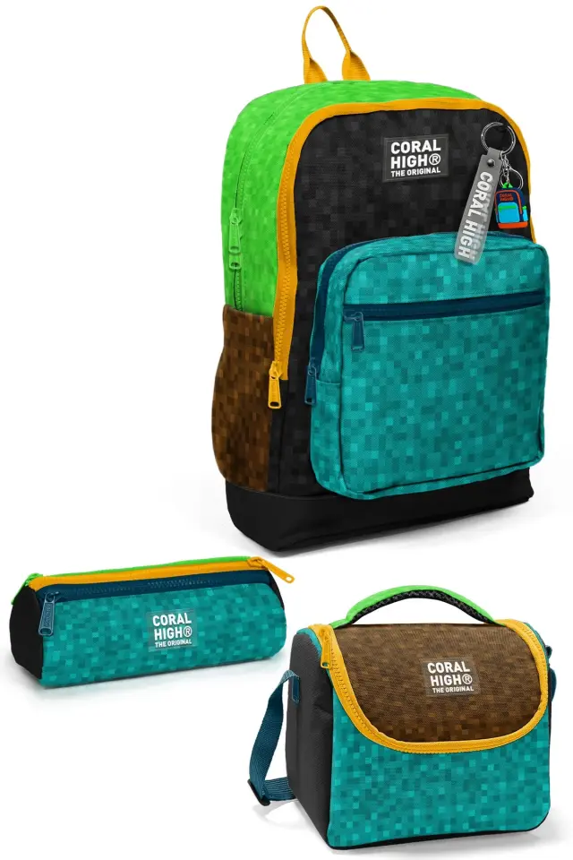 Coral High Kids Craft Desenli 3’lü Okul Çanta Seti SET0133216 Adet