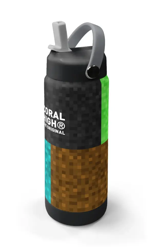 Coral High Kids High Craft Desenli Pipetli ve Direkt İçim Çelik Termos 500 ml 38116 Adet