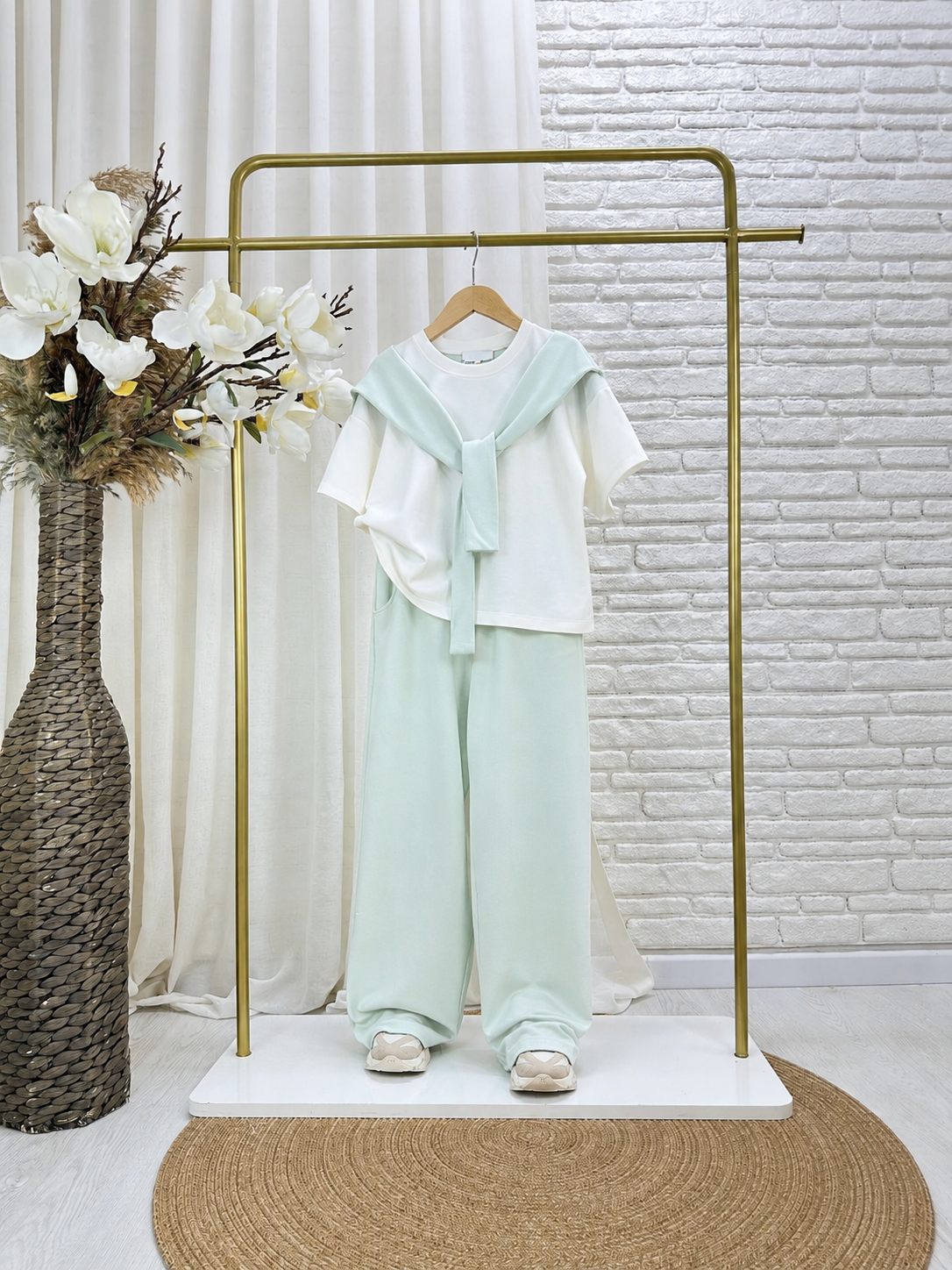 Oysho Kumaş Şal Bağlamalı Takım 10-11 Yaş
