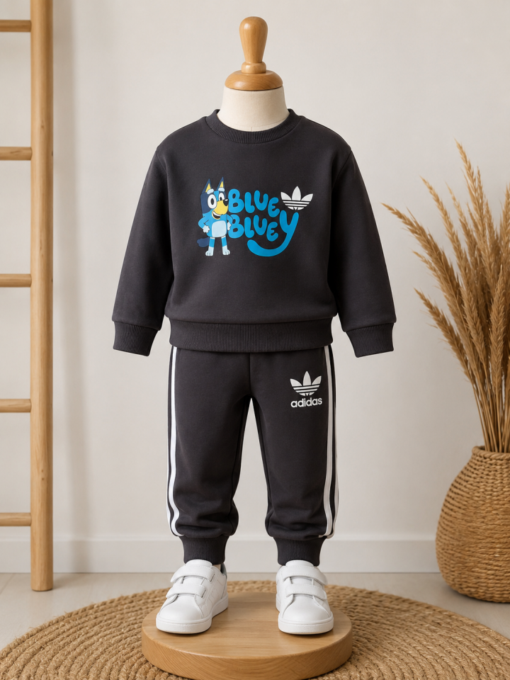 Bluey Baskılı Antrasit Takım 2-3 YAŞ