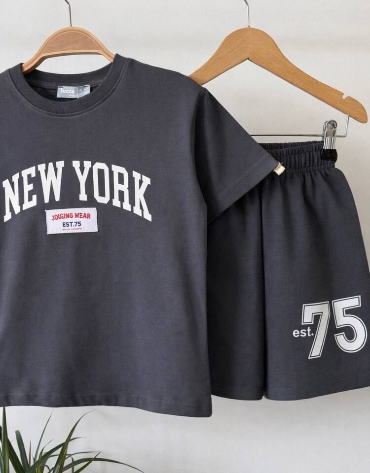 Antrasit Newyork Basic Takım 13-14 YAŞ