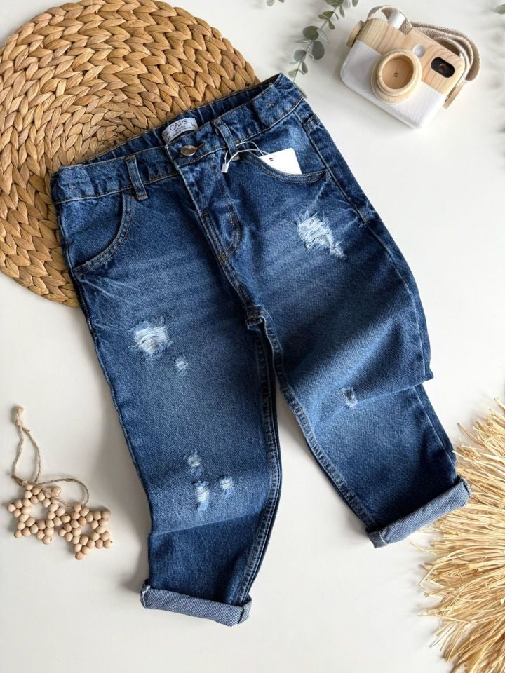 Yırtık Denim Jean