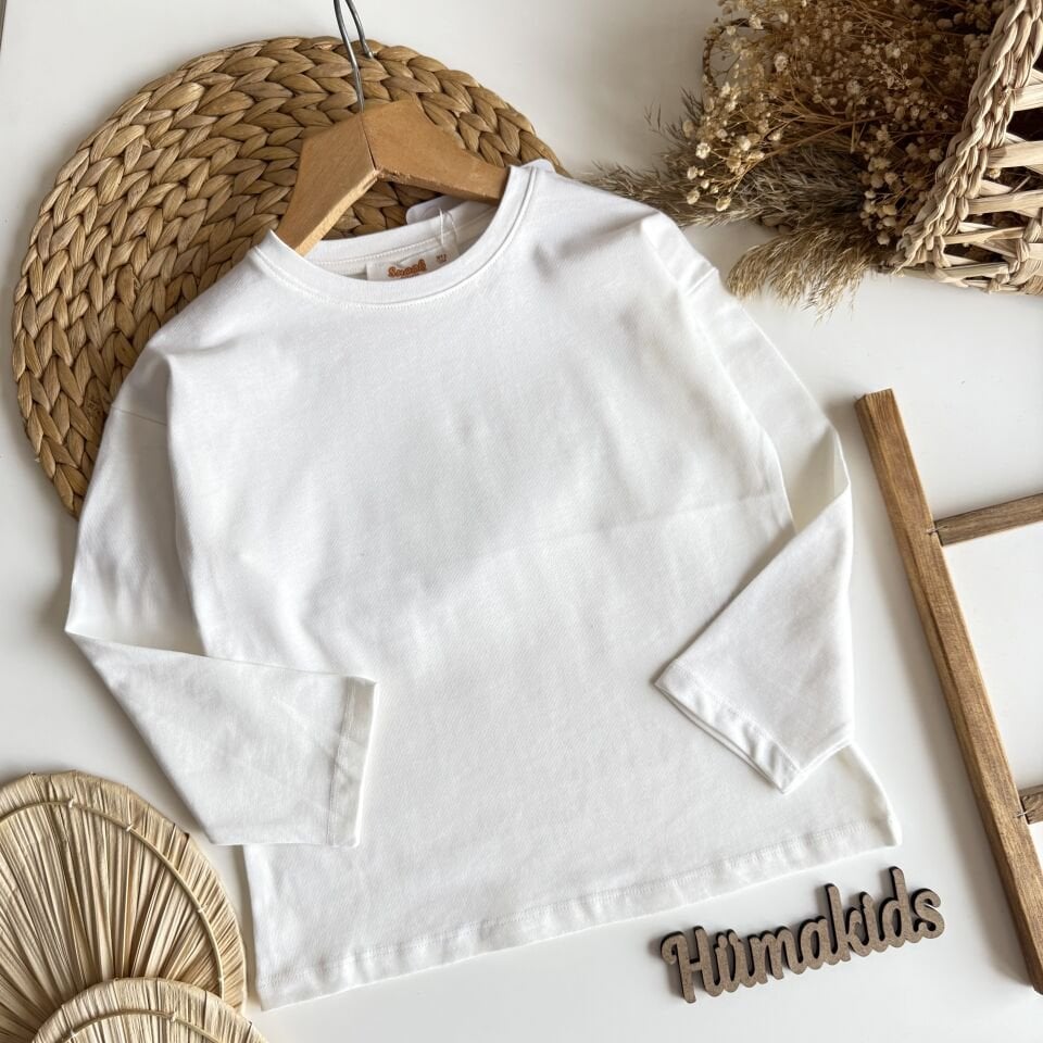 Beyaz Basic Tshirt 6-7 YAŞ