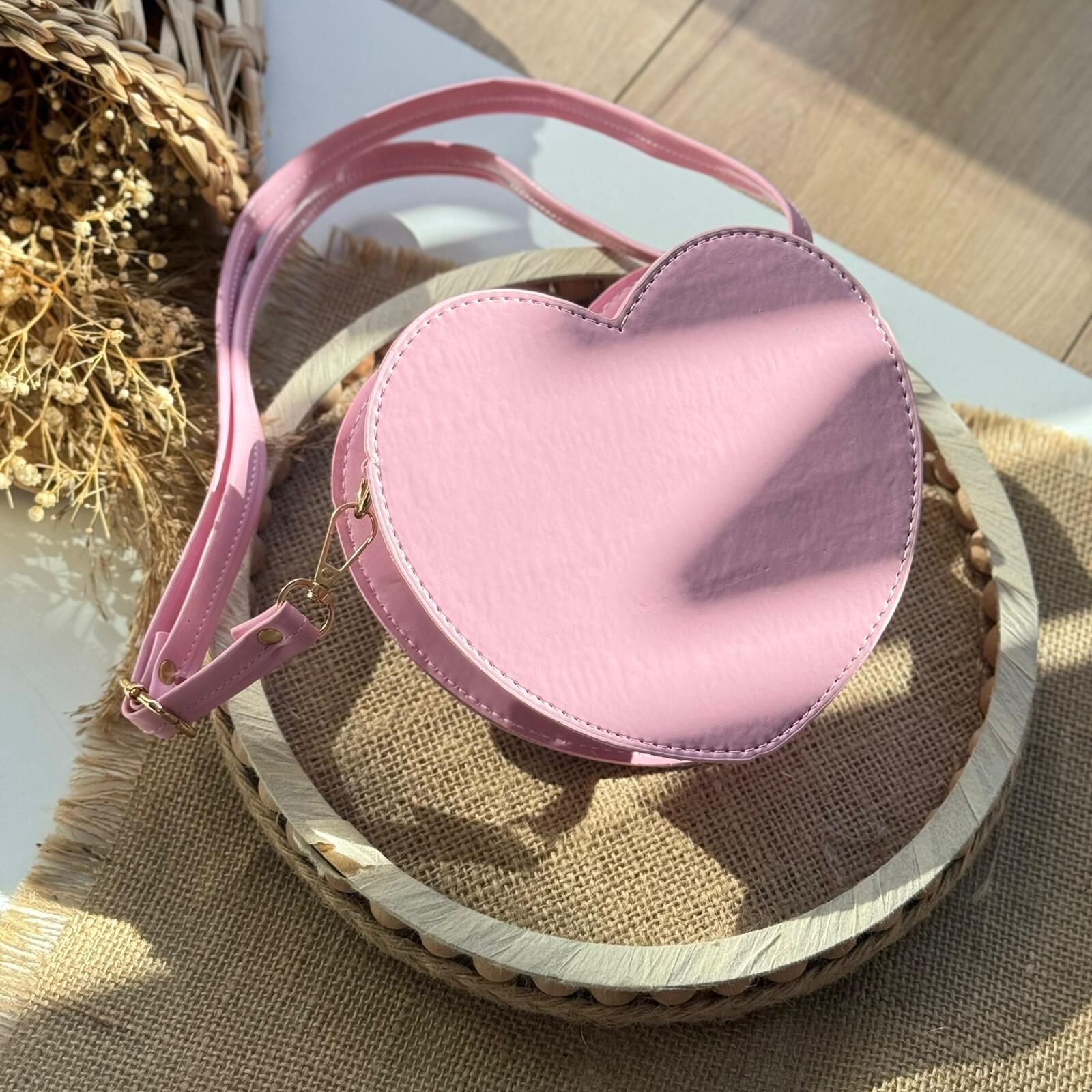 Pembe kalp Çanta Adet