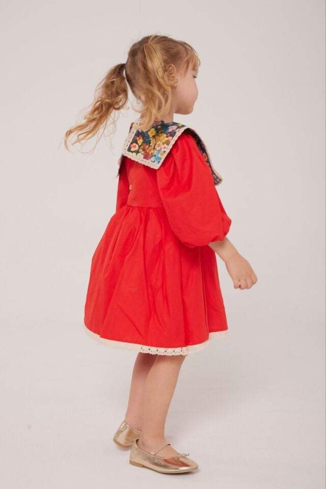 Bebe Yaka Elbise 7-8 YAŞ