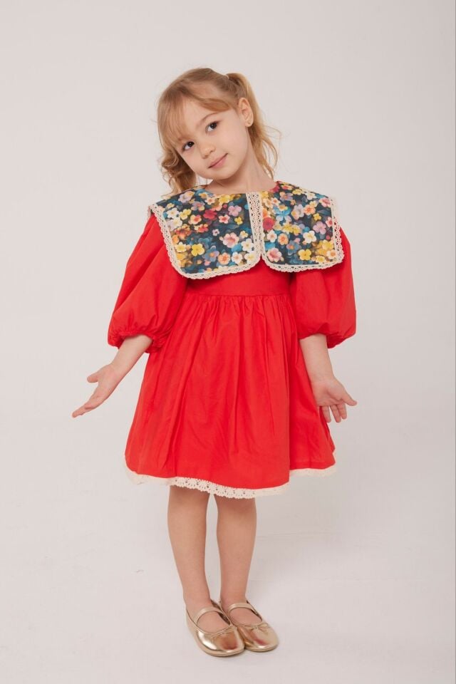 Bebe Yaka Elbise 7-8 YAŞ