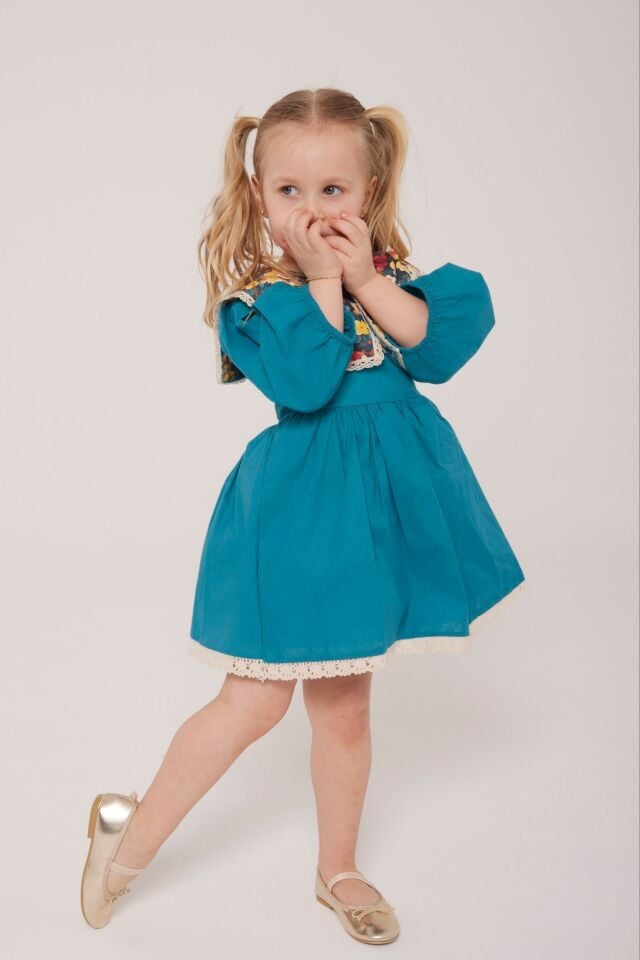 Bebe Yaka Elbise 7-8 YAŞ