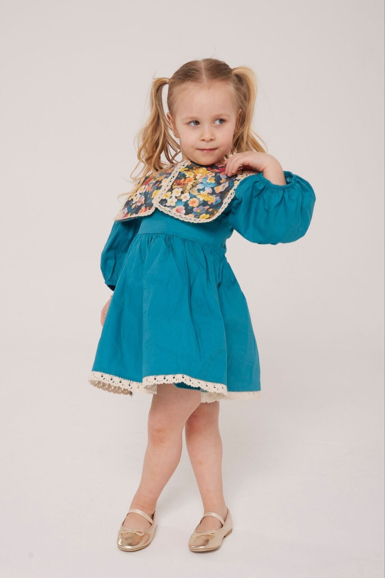 Bebe Yaka Elbise 7-8 YAŞ