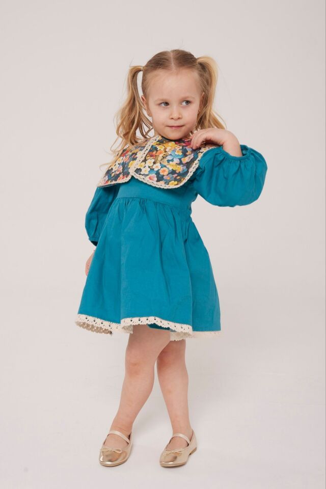 Bebe Yaka Elbise 7-8 YAŞ