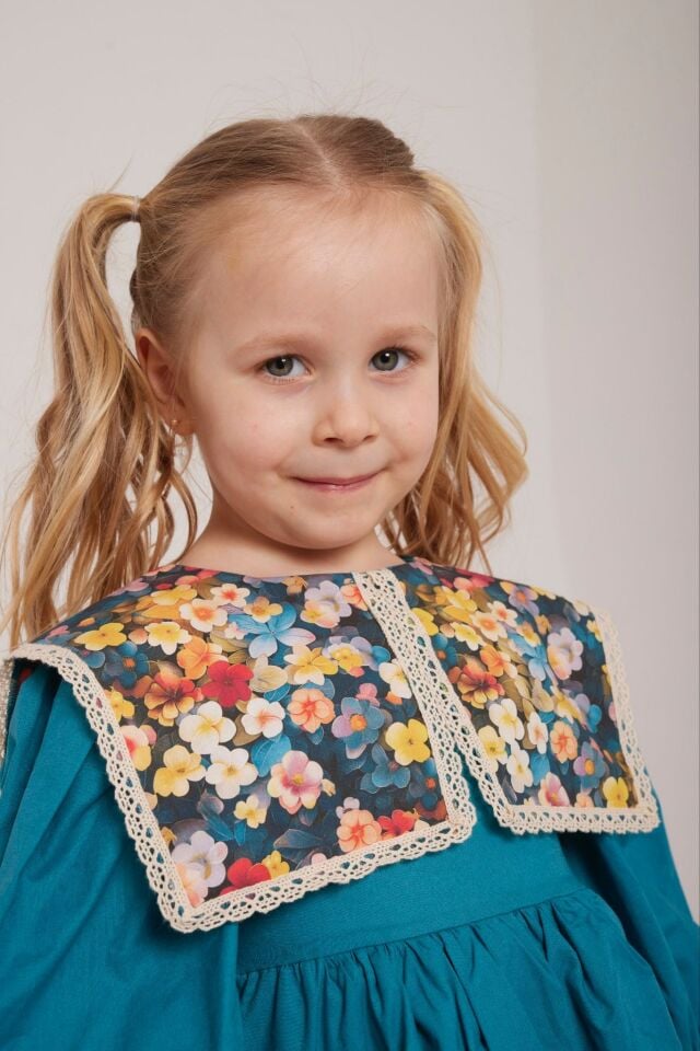 Bebe Yaka Elbise 7-8 YAŞ