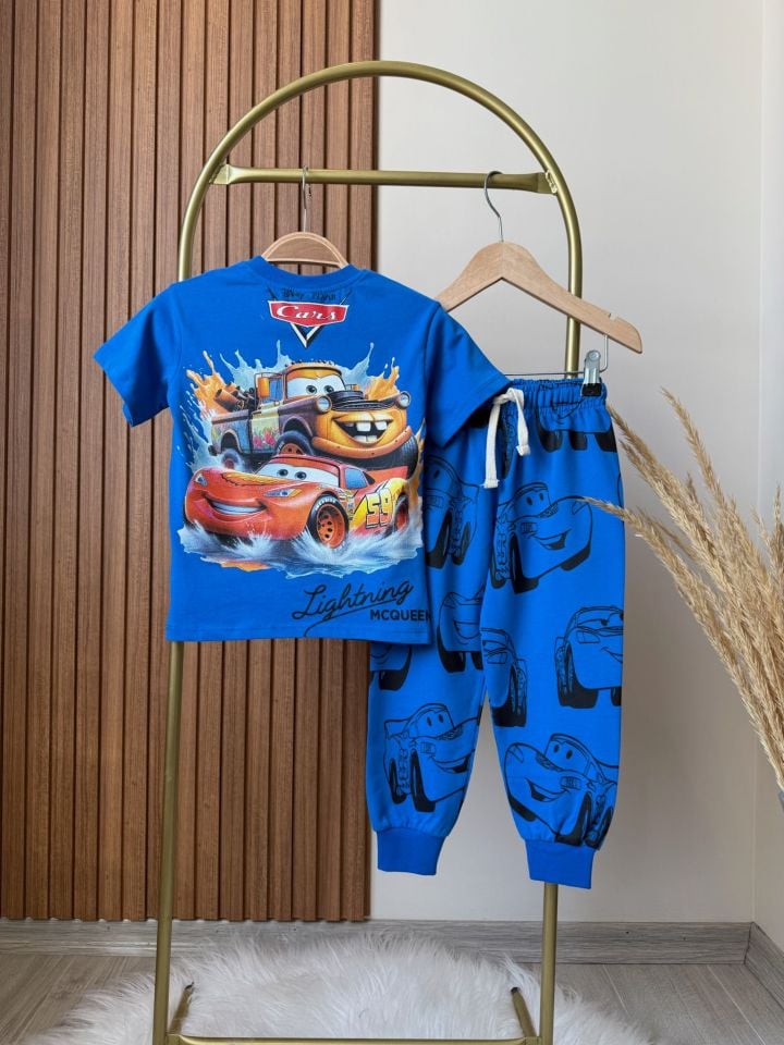 Cars Baskılı Mavi Takım