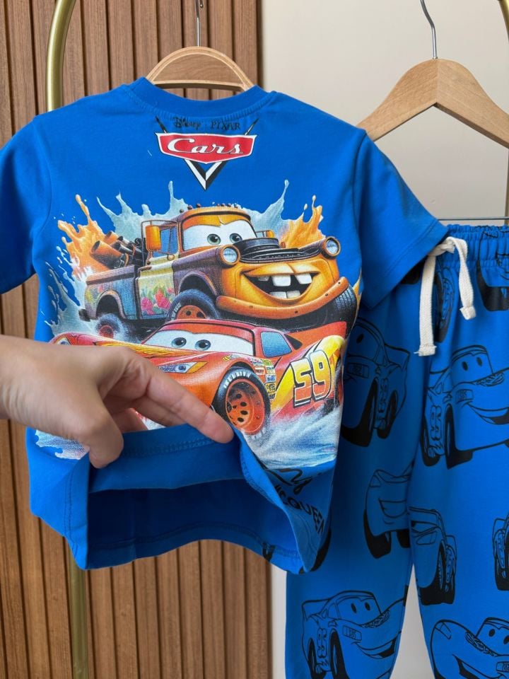 Cars Baskılı Mavi Takım