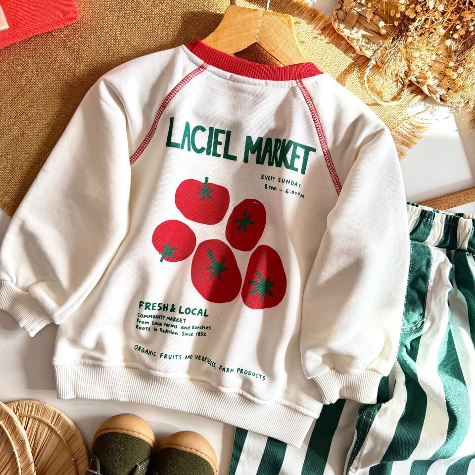 Laciel Paris Tomate Baskılı Gabardin Pantolonlu Takım 6-7 YAŞ