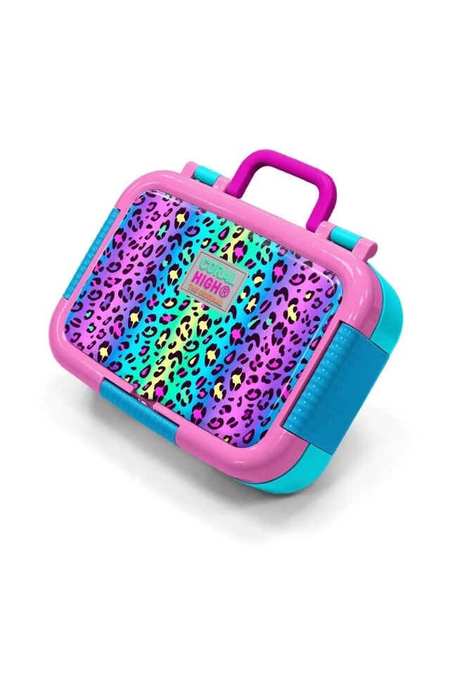 Coral High Kids Renkli Leopar Desenli Paslanmaz Çelik Beslenme Kabı 39277 Adet