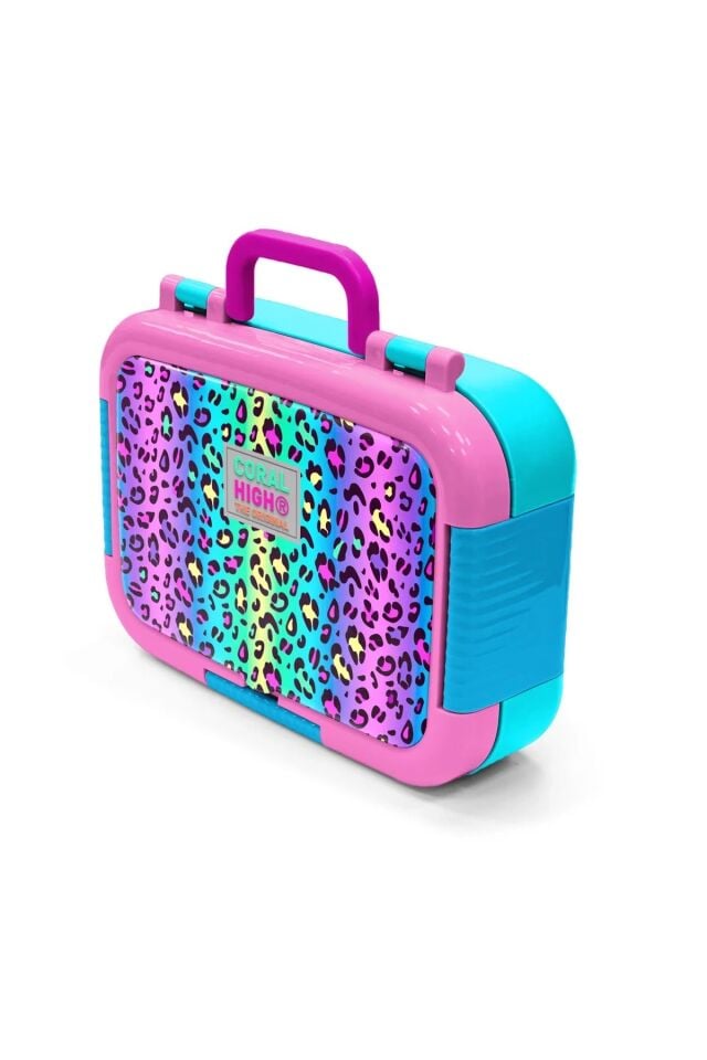 Coral High Kids Renkli Leopar Desenli Paslanmaz Çelik Beslenme Kabı 39277 Adet