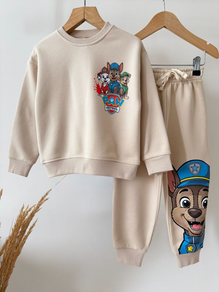 Ekru Paw Patrol Baskılı Takım 7-8 YAŞ