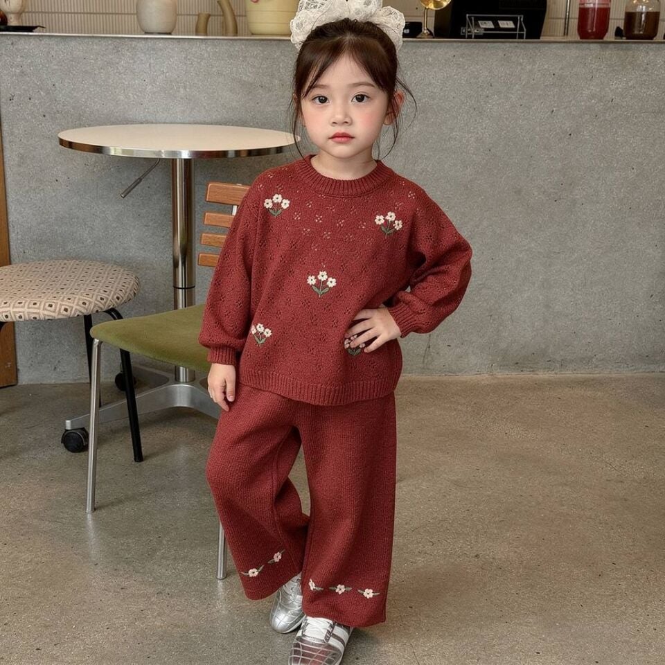 Triko Çicekli Takım 9-10 YAŞ