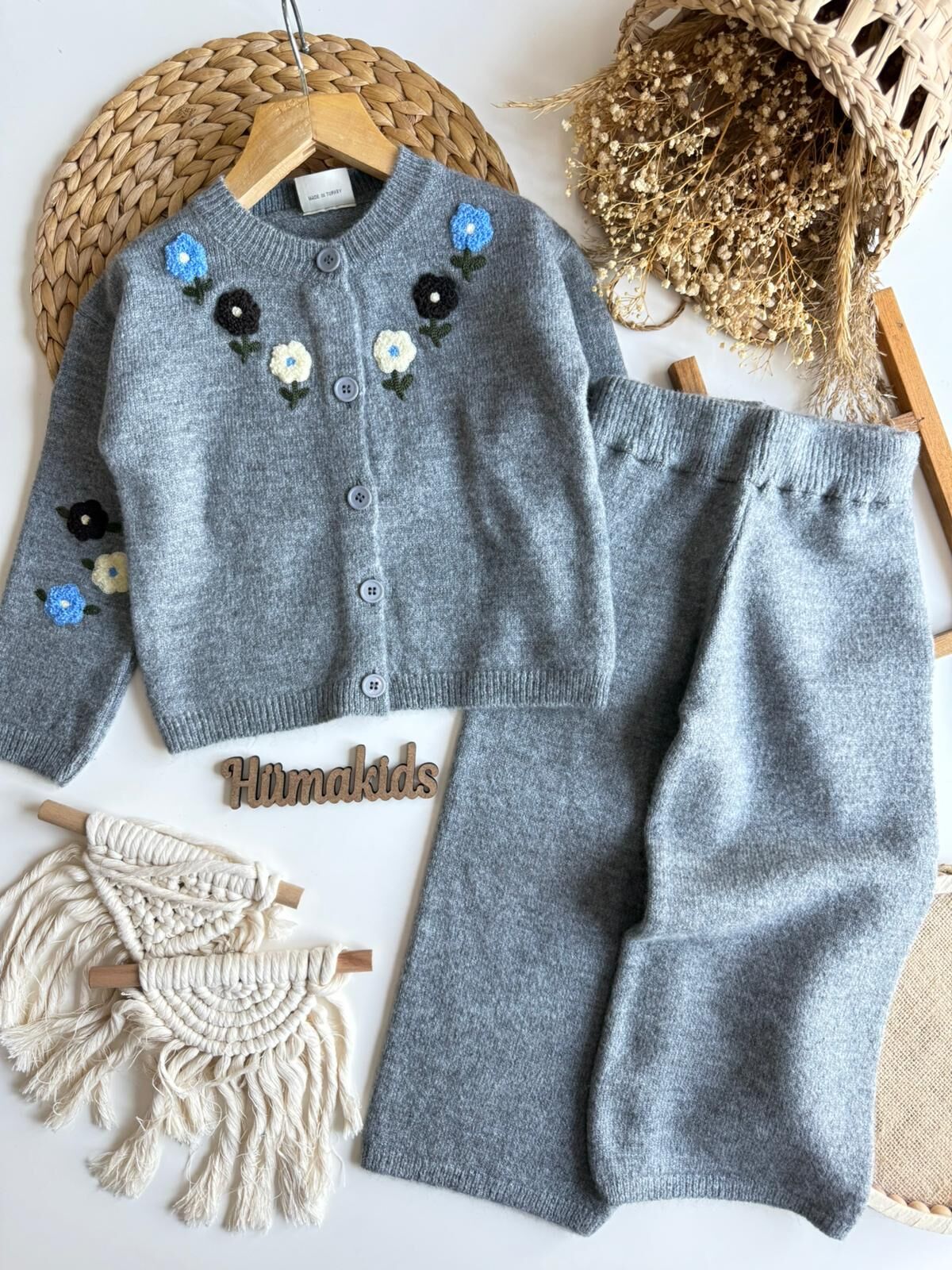 Triko Çicekli Takım 3-4 YAŞ