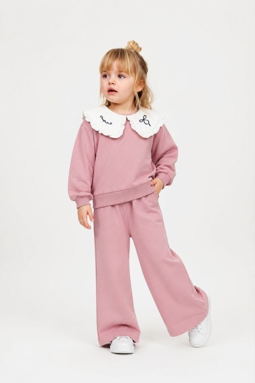 Bebe Yaka Fiyonk Kız Takım 9-10 YAŞ