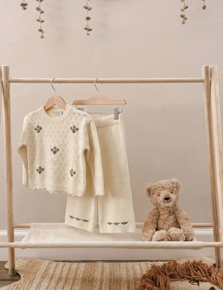 Triko Çicekli Takım 3-4 YAŞ