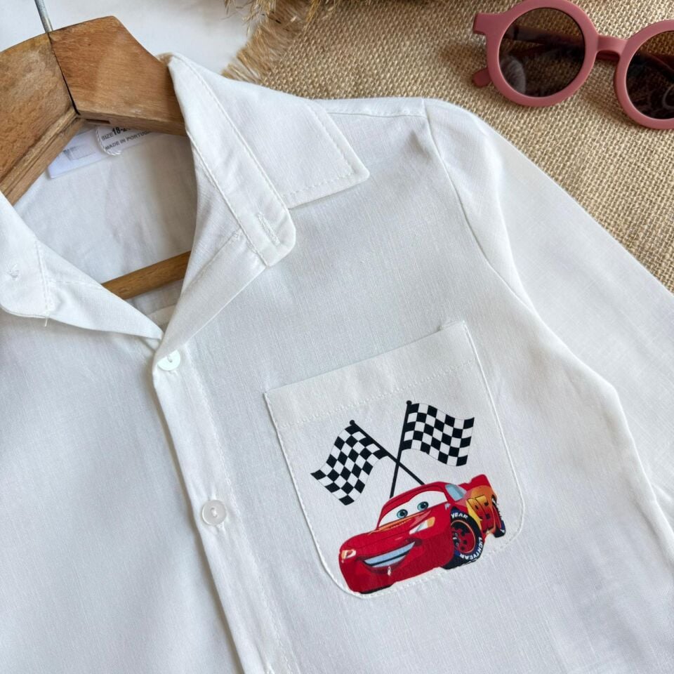 Mc Queen Baskılı Gömlek 2-3 YAŞ