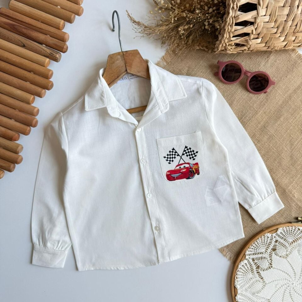 Mc Queen Baskılı Gömlek 2-3 YAŞ