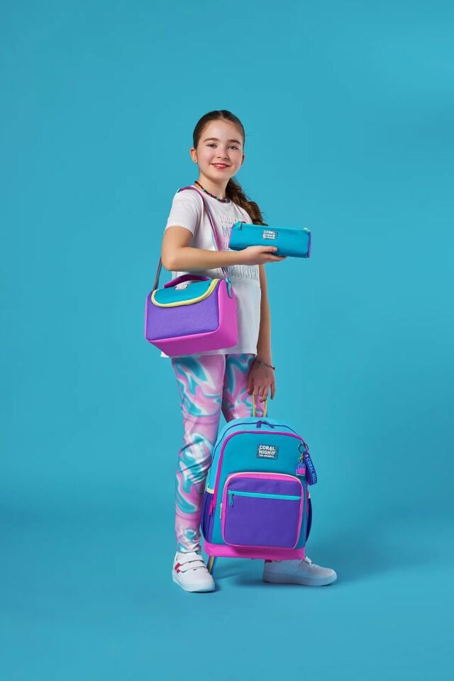 Coral High Kids Pembe Pastel Renkli 3’lü Okul Çanta Seti SET0123759 Adet