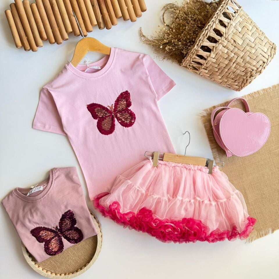 Tütü Etek Kelebek Elbise 7-8 YAŞ