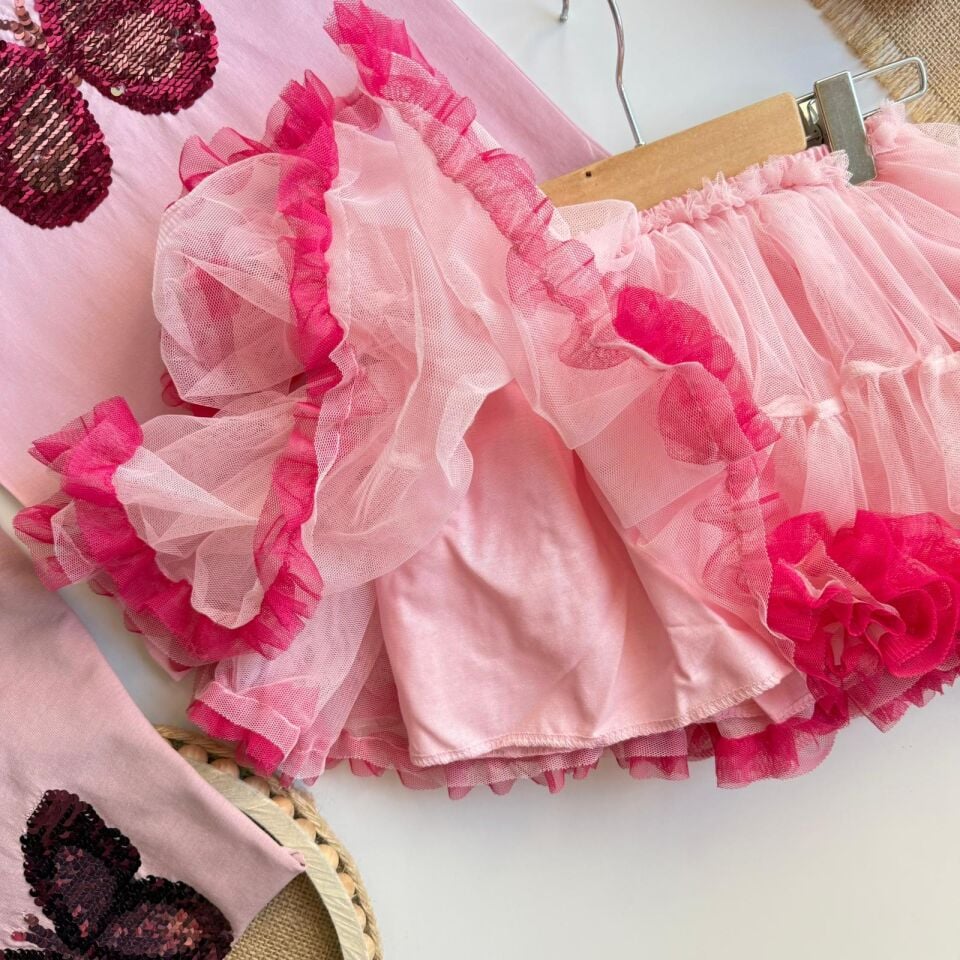 Tütü Etek Kelebek Elbise 7-8 YAŞ