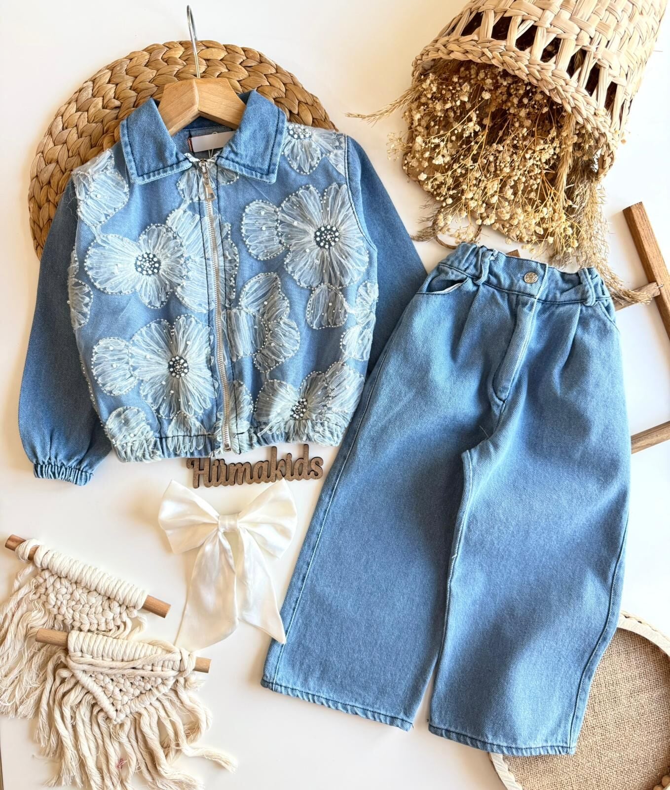 Nakışlı Denim Takım 9-10 YAŞ