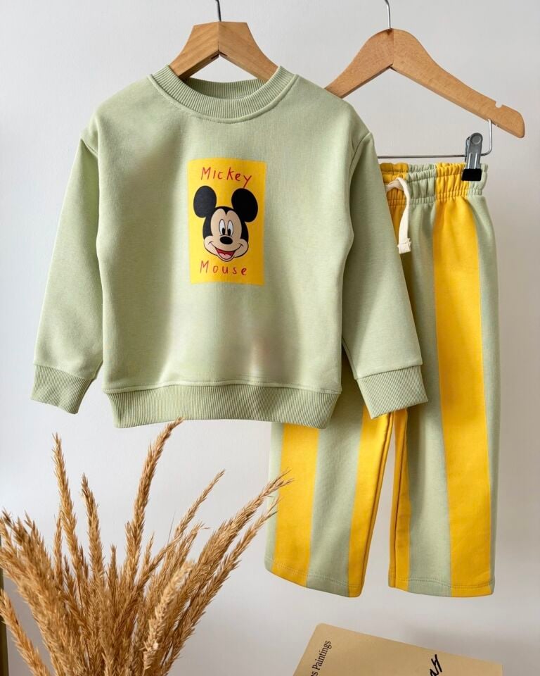 Mickey Baskılı Su Yeşil Takım 7-8 YAŞ