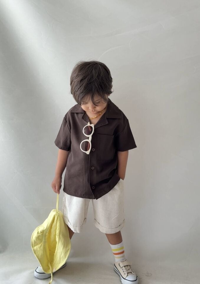 Modal Keten Kahve Takım 9-10 YAŞ