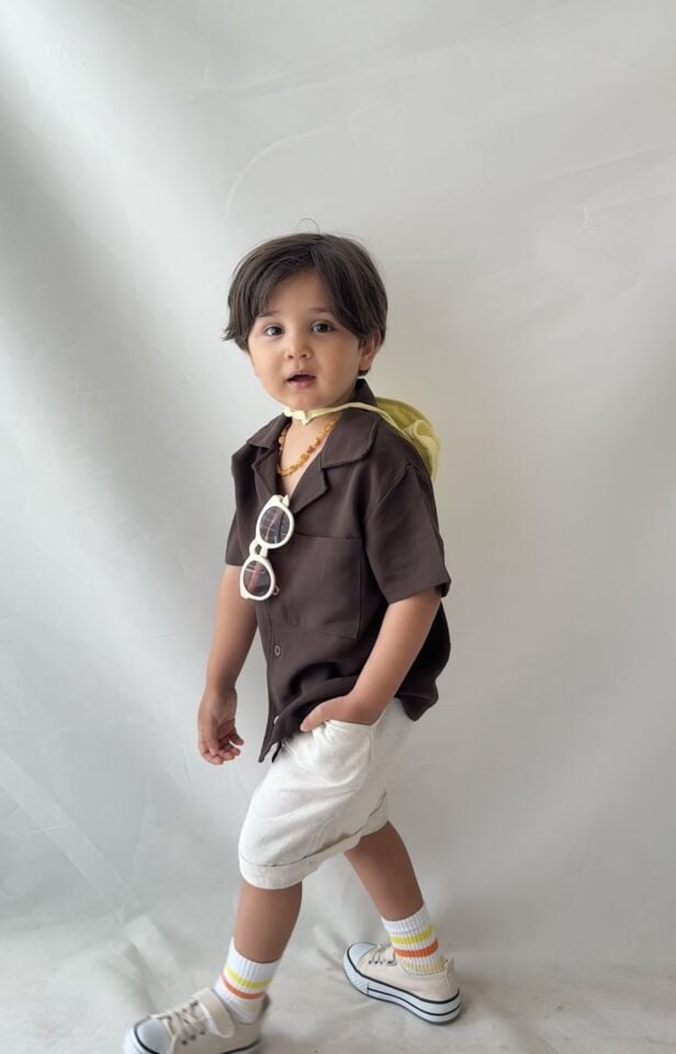 Modal Keten Kahve Takım 9-10 YAŞ