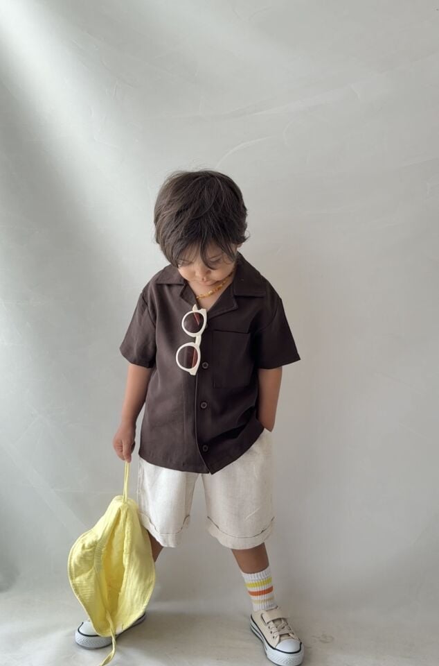 Modal Keten Kahve Takım 9-10 YAŞ