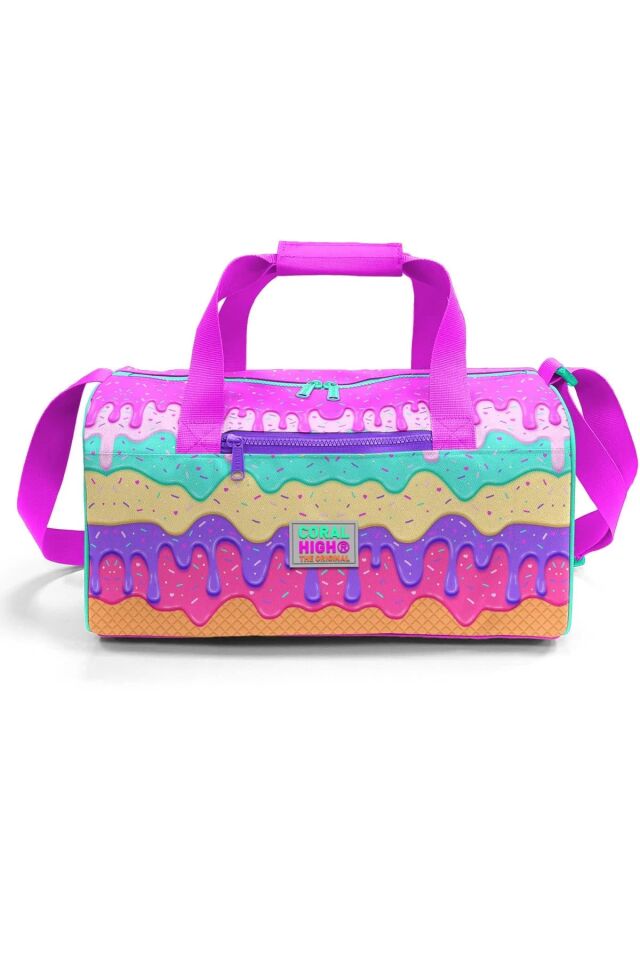 Coral High Pembe Rengarenk Dondurma Desenli Spor Çantası 27515 Adet
