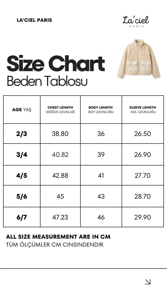 Bej Teddy Mont 6-7 YAŞ