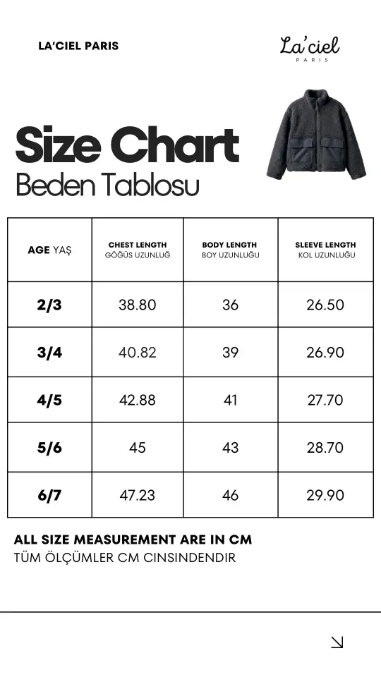Antrasit Teddy Mont 6-7 YAŞ