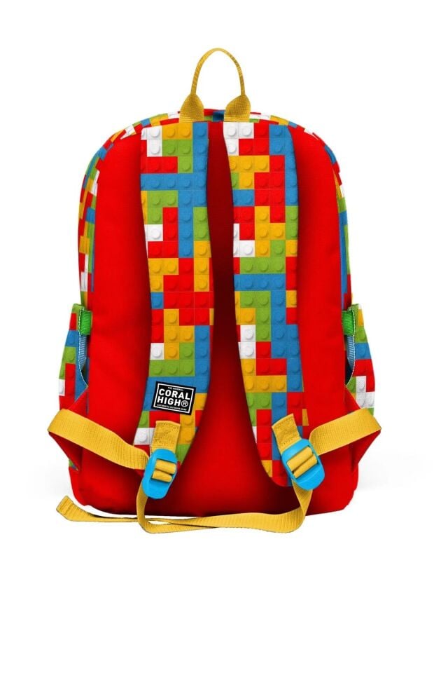 Coral High Renkli Blok Desenli 3 lü Okul Çanta Seti SET0123775 Adet