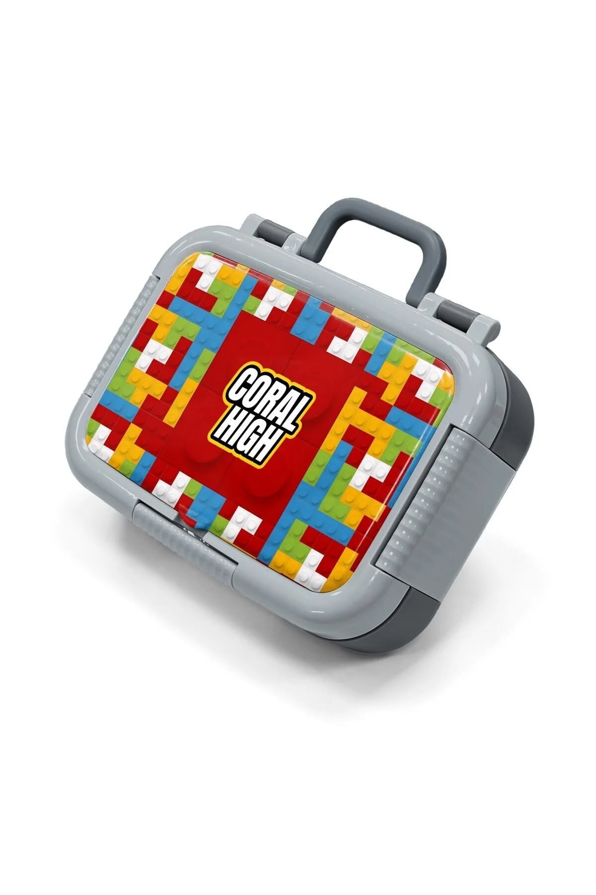 Coral High Kids Renkli Blok Desenli Paslanmaz Çelik Beslenme Kabı 39283 Adet
