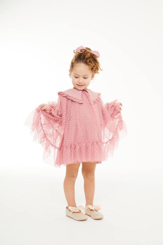 Tüllü Pembe Elbise 4-5 YAŞ