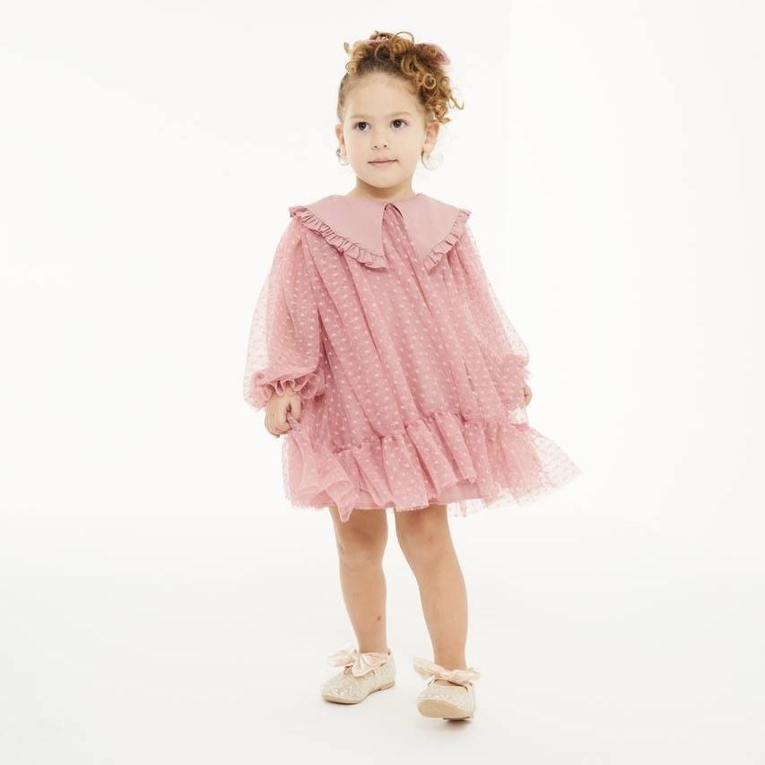 Tüllü Pembe Elbise 4-5 YAŞ