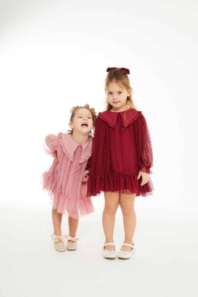 Tüllü Pembe Elbise 4-5 YAŞ