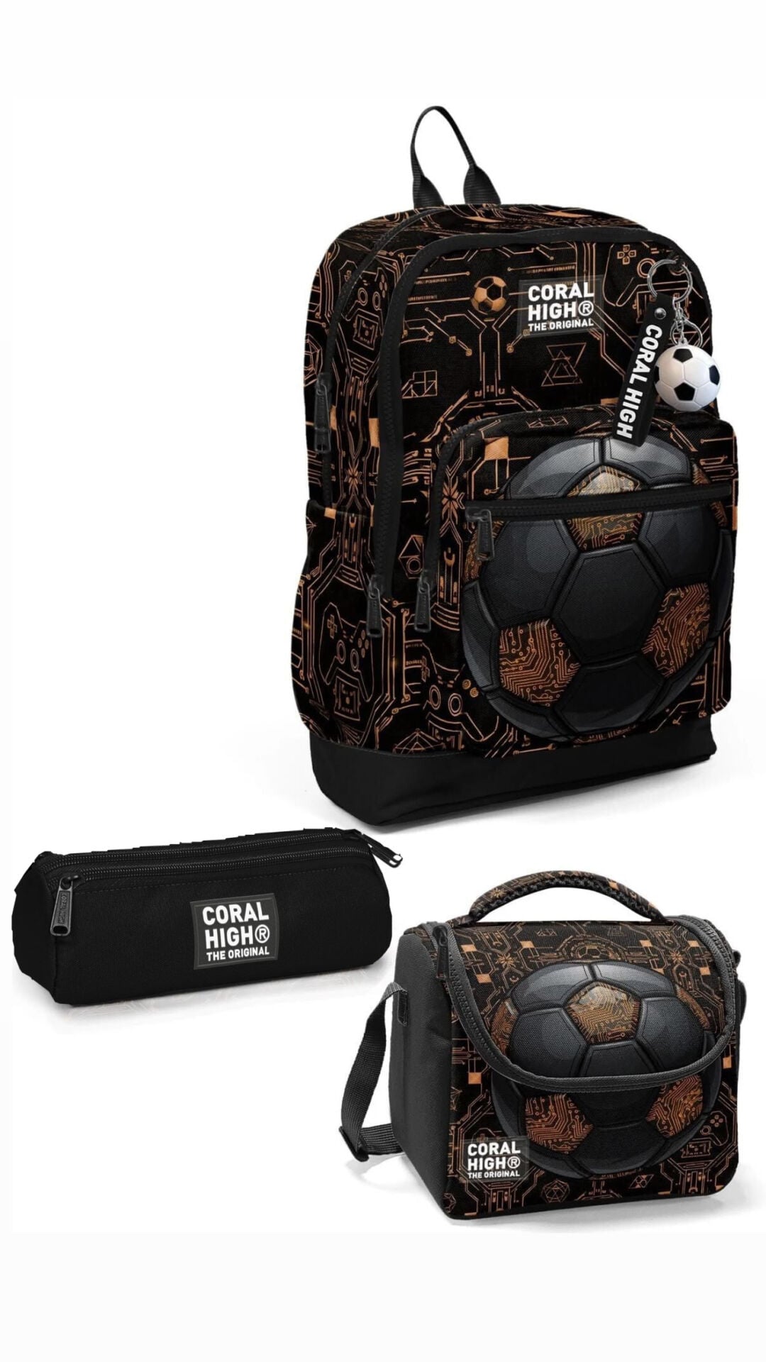 Coral High Kids Futbol Desenli 3’lü Okul Çanta Seti SET0133217 Adet