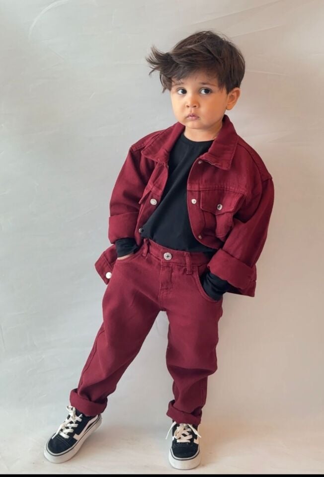 Bordo Denim Takım 9-10 YAŞ