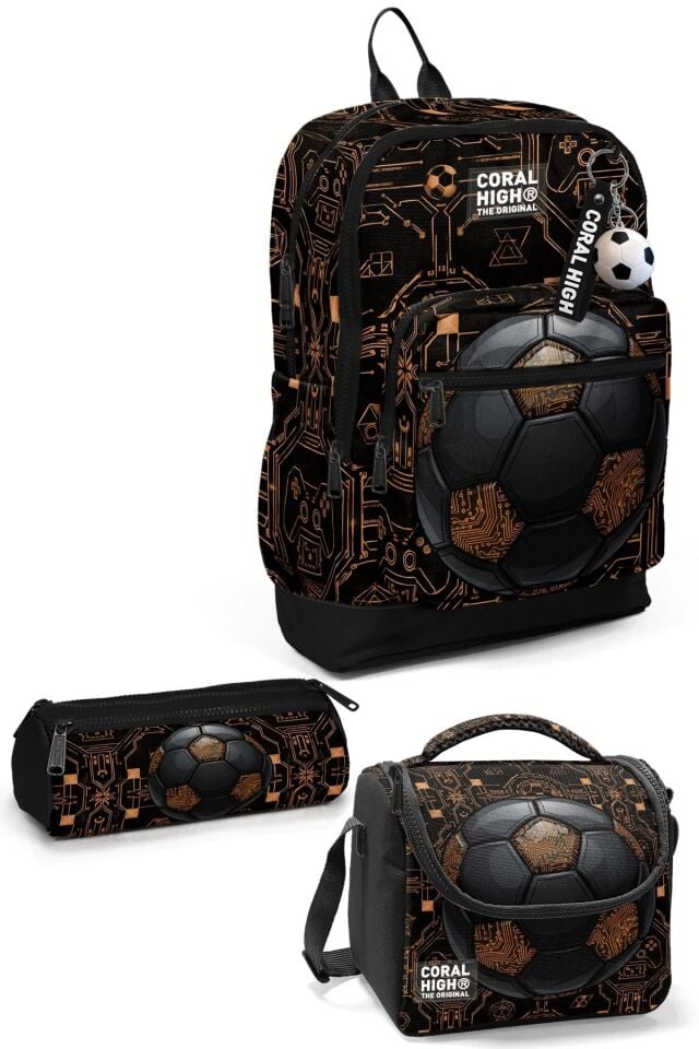 Coral High Kids Futbol Desenli 3’lü Okul Çanta Seti SET0133217 Adet